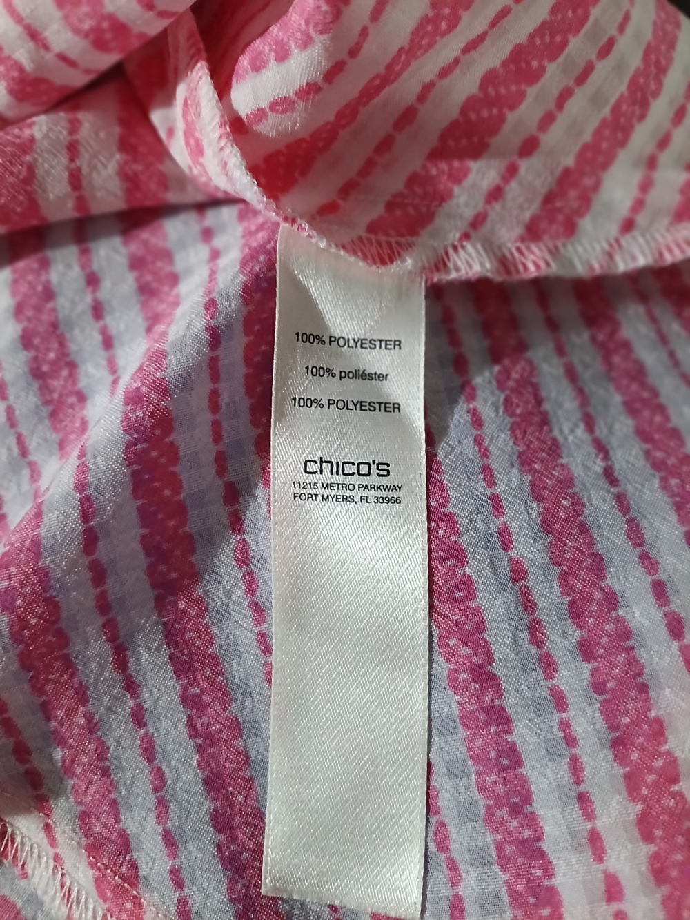 Chico's Pink and White Striped Chemise/Slip
